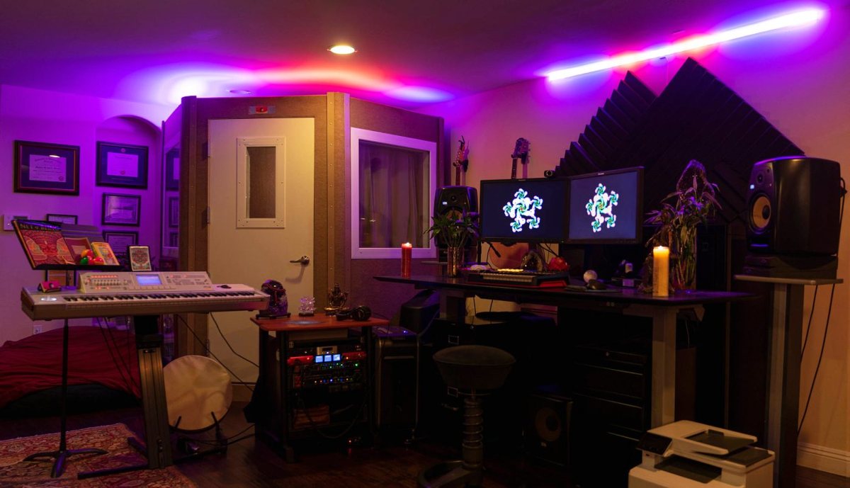 Studio in red light